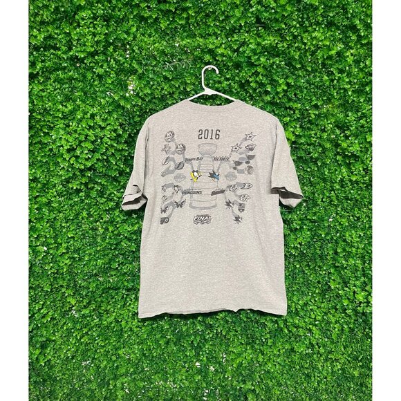 Vintage Pittsburgh Penguins Stanley Cup T-shirt - Adult Mens Large - P27 - Picture 2 of 2